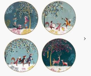 Woodland Tales Set of 4 Plates, Assorted