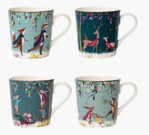 Woodland Tales Set of 4 Mugs, Assorted