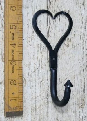 Heart Hook Hand Forged Black
