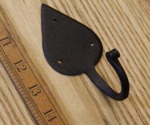Gothic Leaf Hook Hand Forged Black Wax