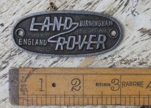 Oval Plaque Land Rover