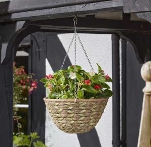 Woodland Faux Rattan Basket 14in