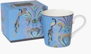 Sara Miller Peacock Feligree Mug
