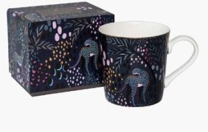 Sara Miller Midnight Leopard Mug