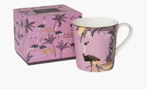 Sara Miller Ostrich Tail Feathers Mug