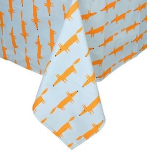 Scion Living Mr Fox Blue Tablecloth 250cm X 160cm