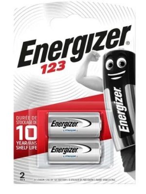 Energizer CR123 Lithium Battery x 2
