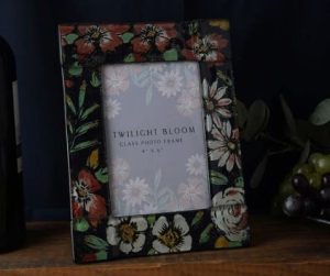 Twilight Bloom Glass 6×4 Photo Frame In Gift Box
