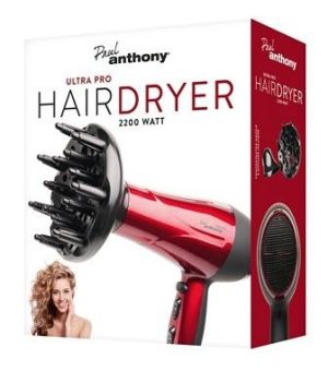Paul Anthony Ultra Pro 2200W Hair Dryer Hot Red – H1520RD