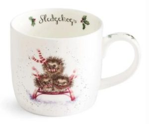 Christmas Mug – Sledgehogs Hedgehogs