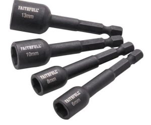 Faithfull 4 Piece Impact Nut Driver Set
