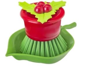 Eddingtons Christmas Holly Palm Dish Brush