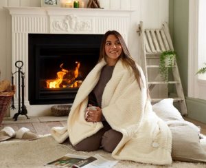 Sandringham Faux Fur Heated Throw – 130x170cm