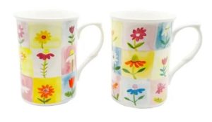 Buxton Bone China Mug Flower Cards