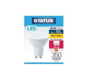 4w = 50w = 360 lumens – Status – LED – GU10