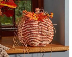 Raffia Pumpkin Striped XL