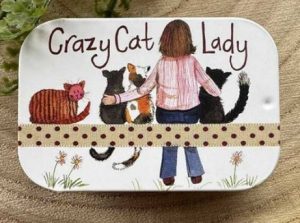 Crazy Cat Lady Small Sliding Tin