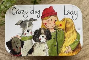 Crazy Dog Lady Small Sliding Tin
