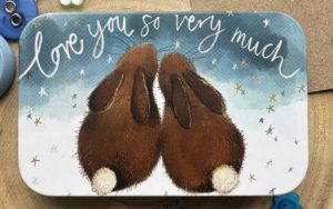 Bunny Love Small Rectangle Tin