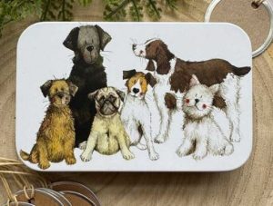 Delightful Dogs Small Rectangle Tin
