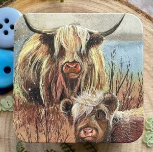 Highland Cows Square Tin