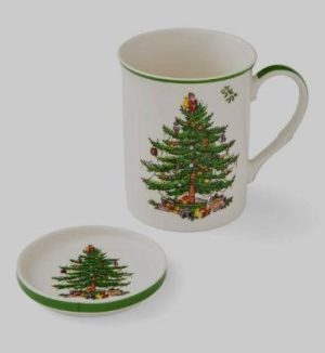 Spode Christmas Tree – Mug & Coaster Set XTBD8573-XG