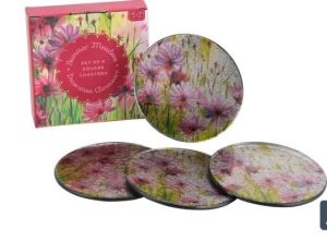 Summer Meadow Round Glass Coasters