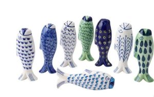 Assorted Fish Design Ceramic Light Pulls