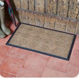 Opti-Mat Chestnut Chequered – Rubber Backed 45x75cm