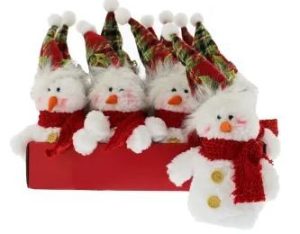 Snowman With Red Scarf Plush 13cm