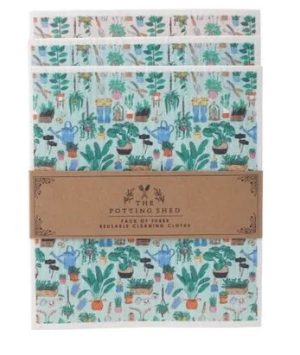 The Potting Shed Pack Of Three Eco Cleaning Cloths
