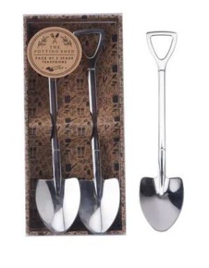 The Potting Shed Pack Of Two Spade Teaspoons