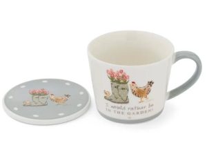 Conical Mug + Coaster Hen House Lane 2668