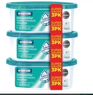 Dehumidifier Moisture Absorber 200ml Scent Free x 3 DEHUMIDSF3PK