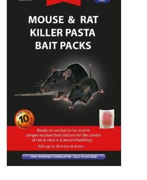 RENTOKIL MOUSE & RAT KILLER PASTA BAIT PACKS 10G 10PK