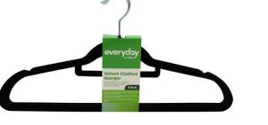 VELVET HANGER BLACK 5PK