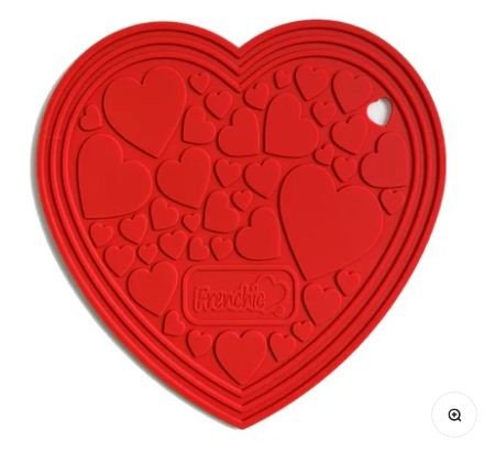heat resistant silicone mat frenchic heart red
