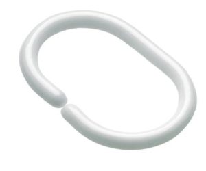 Shower Curtain Rings White x 12
