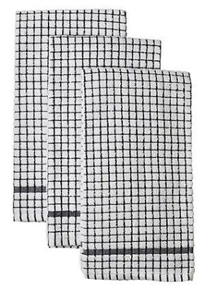 Lakeland Classic Terry Tea Towels Grey  3 pack 33247