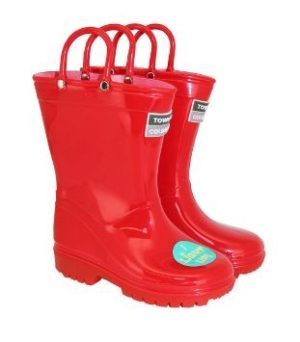 KIDS LIGHT UP WELLIES RED – SIZE 13