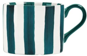 350ML STONEWARE STRIPES MUG – GREEN