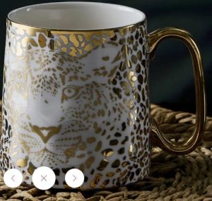 PORCELAIN 450ML ANIMAL MUG – LEOPARD