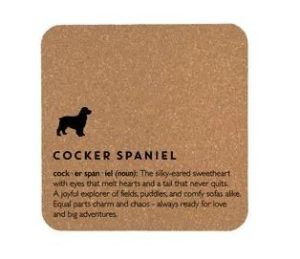Cocker Spaniel Definition Square Cork Coaster