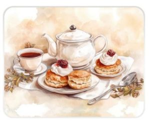 CREAM TEA MED WORKTOP PROTECTOR