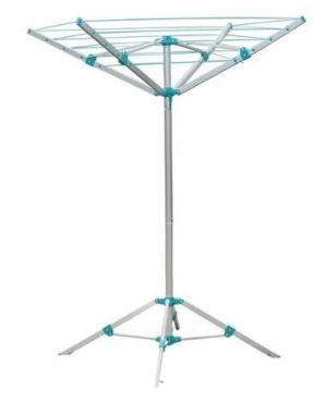 16M 4 Arm Portable Aluminium Rotary Airer – Silver
