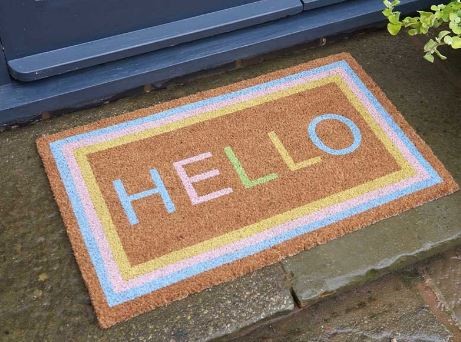 colour hello decoir mat 45 x 75cm