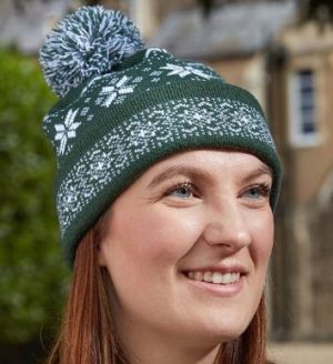 Festive Fairisle Luxury Beanie – Green