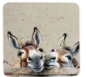 Coasters x 6 Donkey