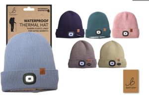 Waterproof Hat + Light Sherpa Lined