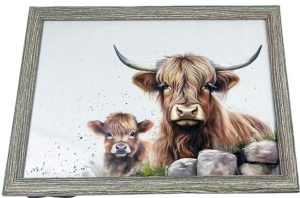 Lap Tray Highland Cow